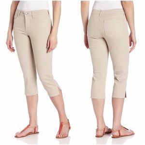 NYDJ Nanette Crop Jeans in Stone Size 14P